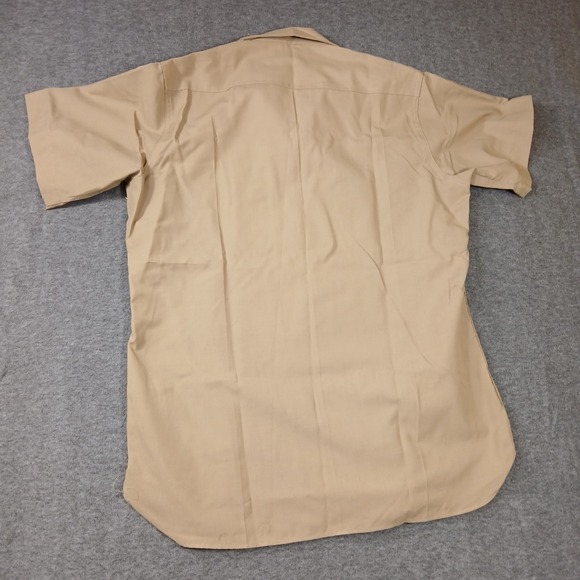 Great Northern USMC Khaki Tan Short Sleeve Uniform Shirt Wool Blend Mens Large - Picture 2 of 6